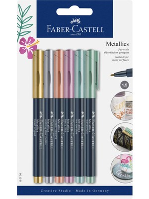 Faber-Castell Metalik Markör 6'lı Set