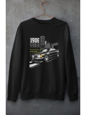 Fuddy Moda 190 Evo 2 Kapüşonsuz Sweatshirt, Unisex Oversize Araba Temalı Sweat