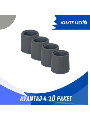 A Plus Sağlık Walker Yürüteç Lastiği Yumuşak Kaymaz Taban Yüksek Kalite 4'lü Avantaj Paket Gri