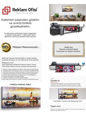 Reklam Ofisi Istanbul Kız Kulesi Reprodüksiyon Modern Premium Kanvas Tablo