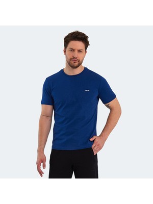 Slazenger PAINT I Erkek Baskılı Indigo Tişört