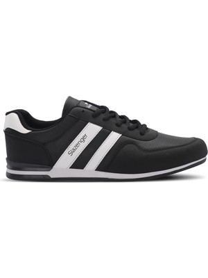 Slazenger OMEGA IN Erkek Sneaker Koşu & Yürüyüş Ayakkabısı Siyah / Beyaz