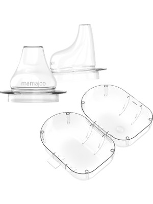 Mamajoo Damlatmaz Eğitici Bardak Ucu İkili Set & Saklama Kutusu, Anti-Kolik