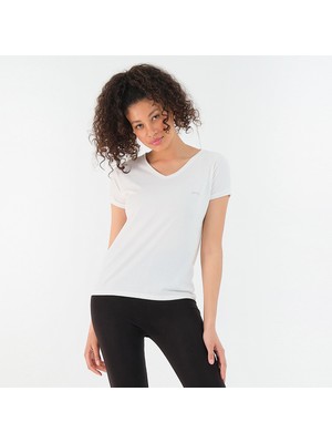 Slazenger PLAY Kadın Tişört Ekru