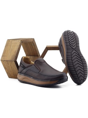 Barmea  Deri Erkek Günlük Yürüyüş Ayakkabısı - 1850 Kahve