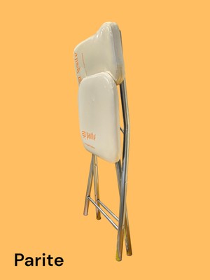 Parite Katlanır Metal Ayaklı Krem Sandalye - Foldable Metal Legs Chair