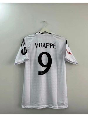 Gökmenspor Beyaz Kısa Kol Mbappe 9 Numara Real.madrid. Yetişkin Forması Kısa Kollu Forma