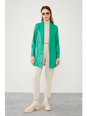 Lêvi D'or Benetton Blazer Astarsız Suni Deri Ceket