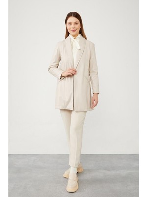 Levidor Taş Blazer Astarsız Suni Deri Ceket