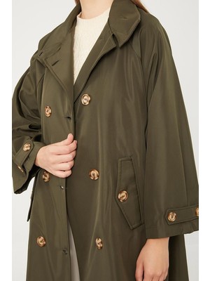 Levidor Haki Oversize Trençkot