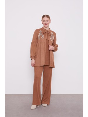 Lêvi D'or Camel Nakış İşleme İçlikli Üçlü Takım