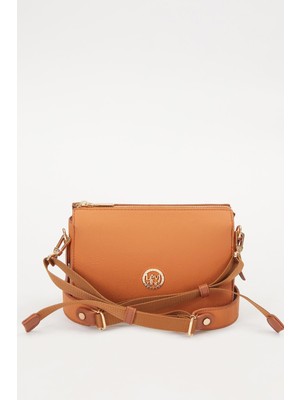 Lêvi D'or Taba Petek Kabartmalı Omuz Çantası