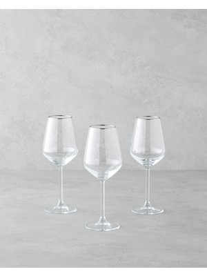 English Home Gleam Cam 3'lü Kadeh 350 ml Silver