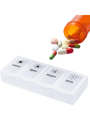 Hasby Günlük Ilaç Kutusu Ilaç Kutusu Düzenleyici Günlük Ilaç Saklama Kutusu