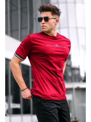 Erkek Basic Pamuklu T-Shirt 5849 Bordo