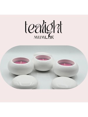 Aurora Tealight 3\'lü Mumluk Seti | Dekoratif Çekim Obje | El Yapımı