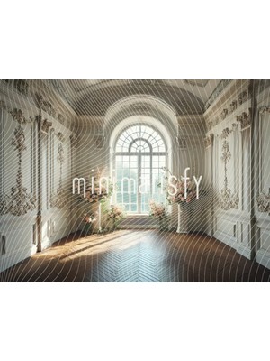 Zarif Çiçek Aranjmanlarıyla Süslü Vintage Arka Plan, 200X150CM, Stüdyo Fonu