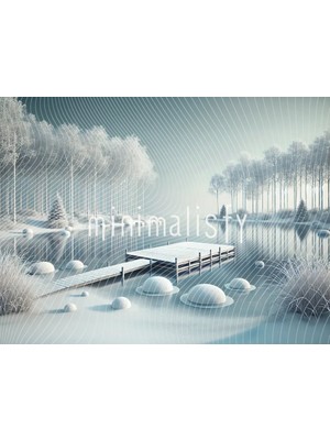 Büyüleyici Kış Manzarası ile 200X150CM Arka Plan, Stüdyo Fonu