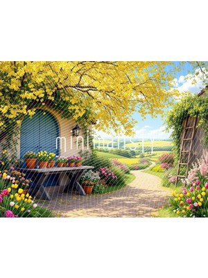 Renkli Bahar Arka Planı: 200X150CM, Doğanın Güzellikleri ile Stüdyo Fonu