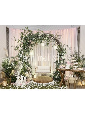 Büyüleyici Doğal Unsurlar ve Pastel Tonların Birleşimi - Arka Plan 200X150CM Stüdyo Fonu