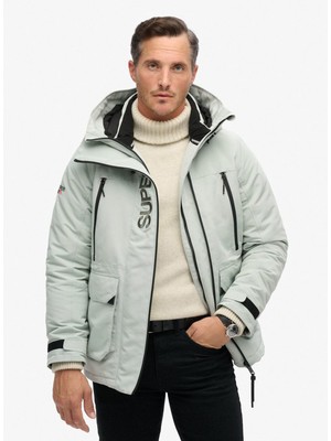 Superdry Gri Erkek Mont M5011922A2WW_HOOD Ultımate Emb Wınd