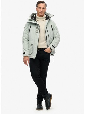 Superdry Gri Erkek Mont M5011922A2WW_HOOD Ultımate Emb Wınd