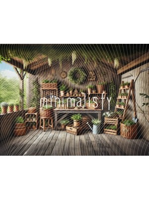 Doğanın Duygusu: Ahşap ve Yeşillik Temalı 200X150CM Arka Plan, Stüdyo Fonu