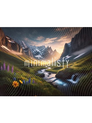 Büyüleyici Dağ Manzarası ve Çiçeklerle Dolu Yeşil Vadi Arka Plan 200X150CM, Stüdyo Fonu