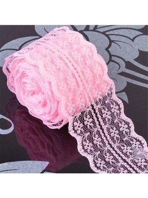 Tatlı Günler Kurdela Çift Dantelli Pembe 1 Metre