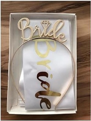 Tatlı Günler Bride Gold Metal Taç ve Kuşak Set