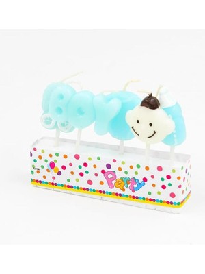 Tatlı Günler Erkek Çocuk Boy Yazılı Pasta Süsü Mumu