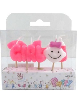 Tatlı Günler Kız Çocuk Girl Yazılı Pasta Süsü Mumu