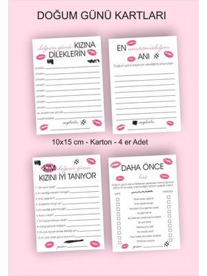 Doğum Günü Kart Oyunları, Ne Kadar Iyi Tanıyorsun, Doğum Günü Dilek Kartı