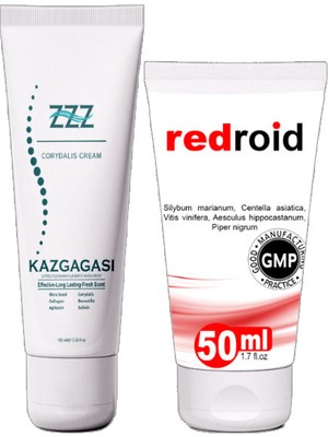 ZZZ 3lü Kaz Gagası Corydalis 100 ml Sırt Bel Kas Iskelet Kısmi Kullanım Kremi + 3lü Redroid Hemeroid Için 50 ml