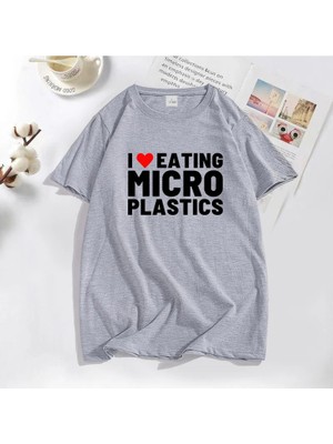 Tarz Sokak Ben Microplastic T-Shirt Erkekler Komik Mmicroplastic Mizah Mektup Baskı Tee Tops Yaz Pamuklu