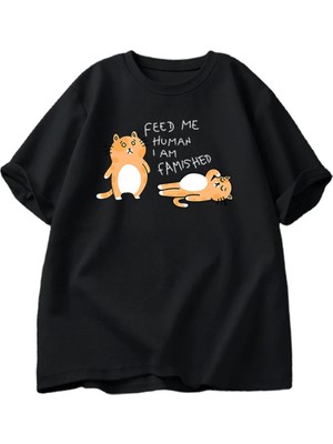 T-Shirts Men Women Fuuny Cat Lovely Print T Shirt Summer Cotton Men's T-Shirts Casual Harajuk