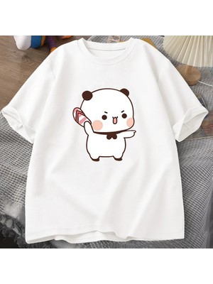 Tarz Sokak Sevimli Bubu Atma Flip-Flop T Shirt Erkek Kadın Komik Karikatür Dudu T-Shirt Pamuk Yaz Baskı