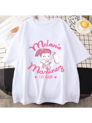 Tarz Sokak Yeni Melanine Martinez Cry Bebek Grafik T Shirt Erkek Kadın Sevimli Komik Kısa Kollu T-Shirt