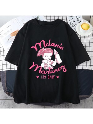 Tarz Sokak Yeni Melanine Martinez Cry Bebek Grafik T Shirt Erkek Kadın Sevimli Komik Kısa Kollu T-Shirt