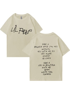 Tarz Sokak Vintage Rapçi Lil Peep Baskı T Shirt Yaz Klasik Erkek Kadın Hip Hop Streetwear Boy Kısa Kollu