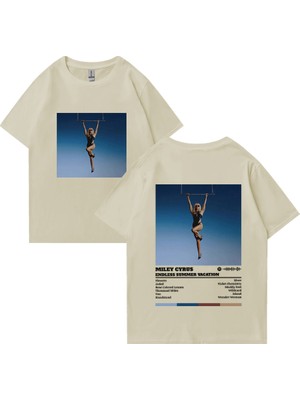 Tarz Sokak Şarkıcı Miley Cyrus Yeni Müzik Albümü Vintage T Klasik Erkek Kadın Rahat Grafik Elbise