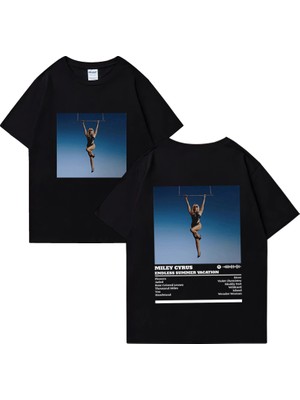 Tarz Sokak Şarkıcı Miley Cyrus Yeni Müzik Albümü Vintage T Klasik Erkek Kadın Rahat Grafik Elbise
