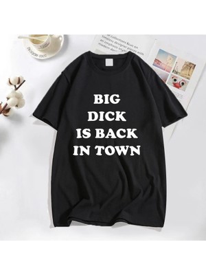 Tarz Sokak Ben Utangaç Ama Ben Şehir Geri Büyük Bir Dick Var T Shirt Komik Streetwear Erkekler Kısa Koll