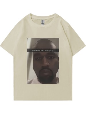 Tarz Sokak Sıcak Satış Kanye West Moda Grafik T-Shirt Erkek Kadın Boy Komik Hip Hop Streetwear % Pa