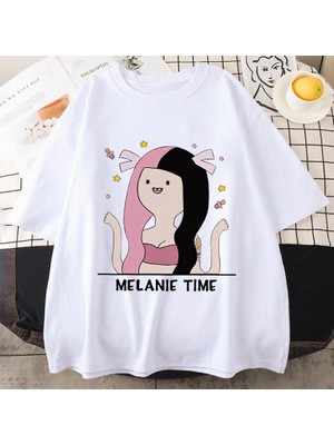 Tarz Sokak Melanie Martinez Karikatür Sevimli Komik T Shirt Erkek Kadın Sıcak Satış Boy Kısa Kollu Üst T
