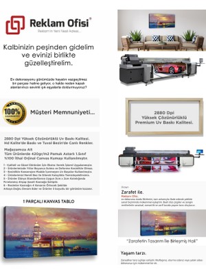 Kız Kulesi Istanbul Reprodüksiyon Modern Premium Kanvas Tablo