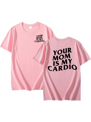 Tarz Sokak Annen Benim Kardiyo T Shirt Komik Erkekler Spor Pompası Kapak T-Shirt Rahat Pamuk Kısa Kollu