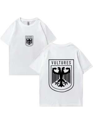 Tarz Sokak Akbabalar Kanye'nin Batı Albümü Baskı T Shirt Erkek Kadın Vintage Hip Hop Streetwear Boy Kısa