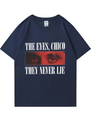 Tarz Sokak Tony Montana Scarface Komik Erkek T-Shirtü Kadın Yuvarlak Yaka Pamuk Baskı T Shirt Kısa Kollu