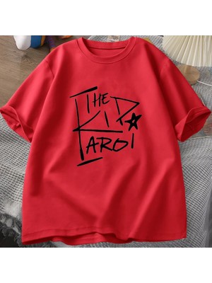 Tarz Sokak Çocuk Laroi Pamuk T-Shirt Erkek Üstleri Yaz Kısa Kollu Tee Erkekler Giyim Tees Baskı O-Boyun